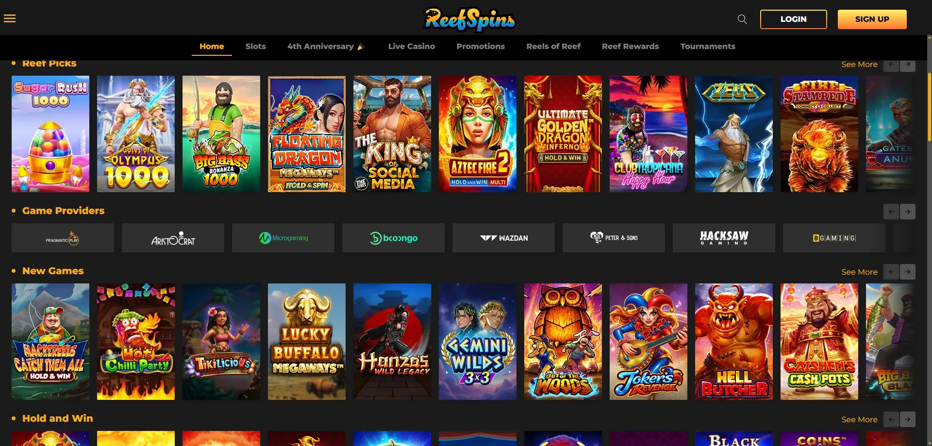 ReefSpins Casino online pokies and slot games library 2026